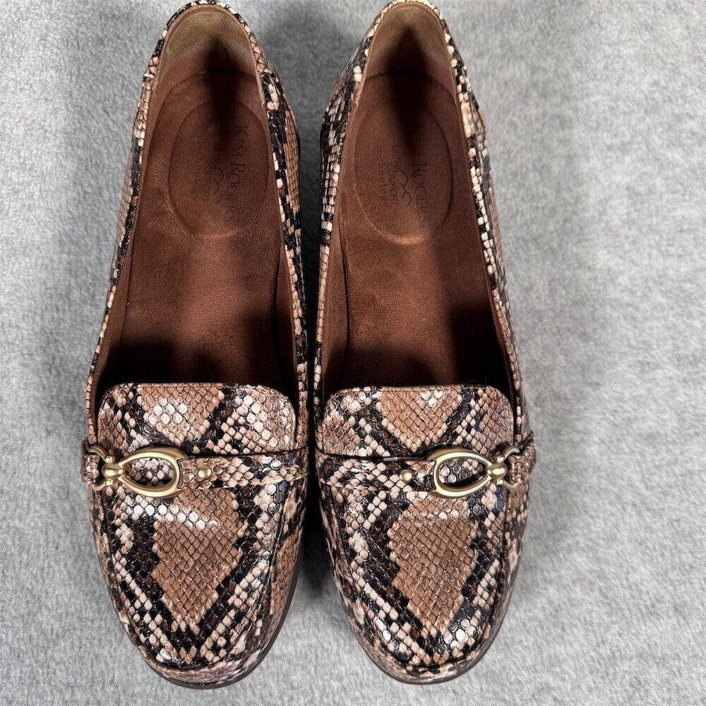 Kim Rogers Blayne Loafers Womens Size 10 Snakeskin - Picture 6 of 11